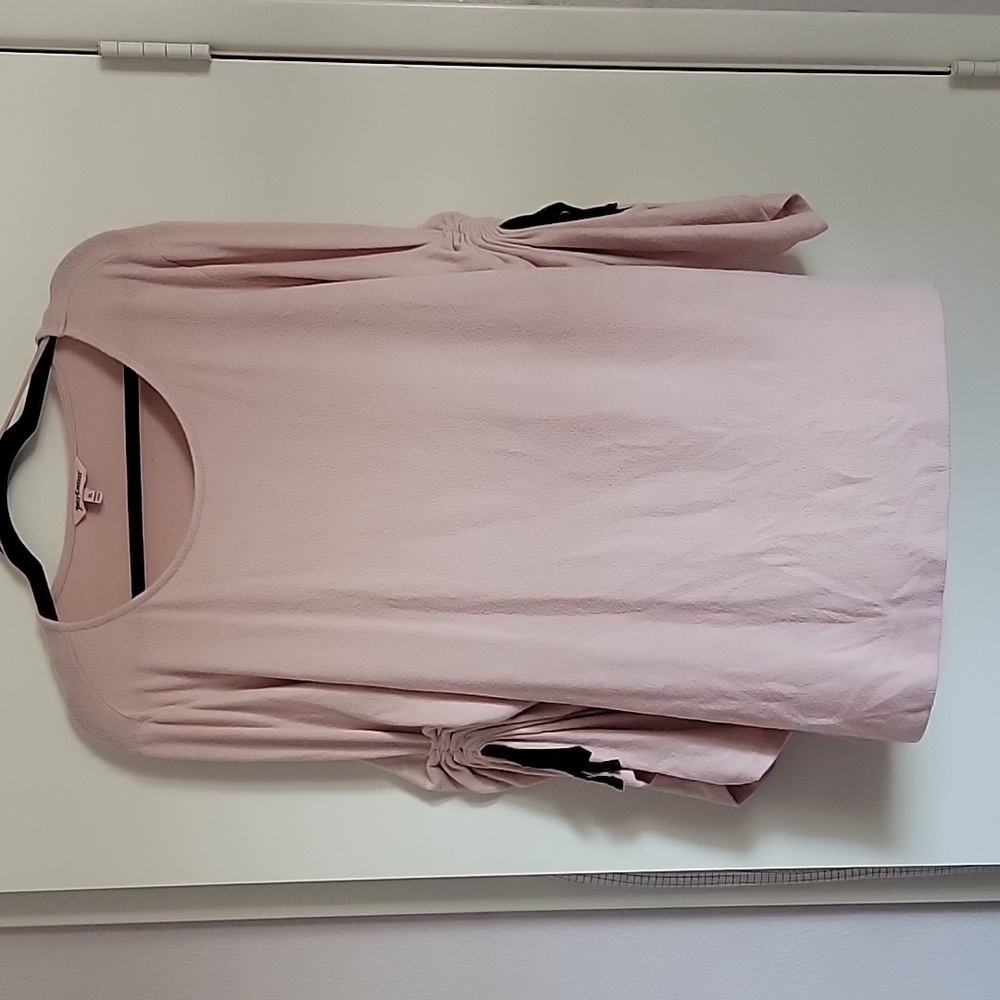 Juicy Couture light pink sweater with Rouched 3/4 Sleeves size XL